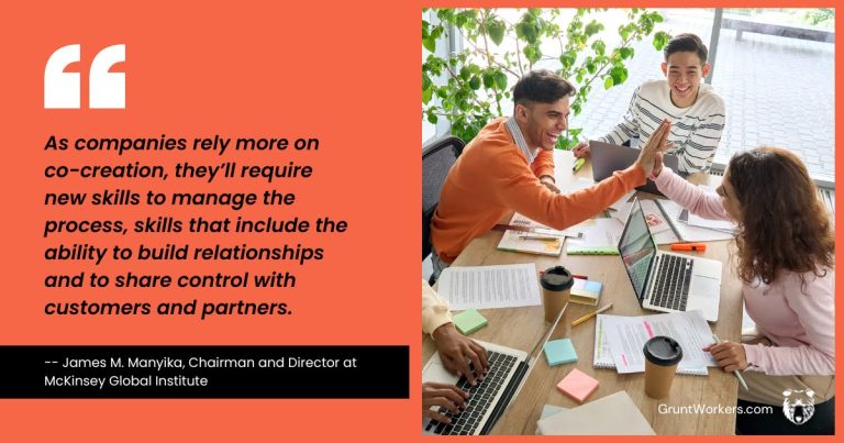 As companies rely more on co-creation, they’ll require new skills to manage the process, skills that include the ability to build relationships and to share control with customers and partners quote inside image