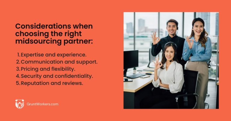 Considerations when choosing the right midsourcing partner quote inside image