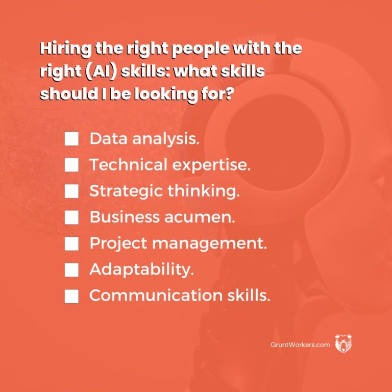 Hiring the right people with the right (AI) skills, what skills should I be looking for - quote inside image