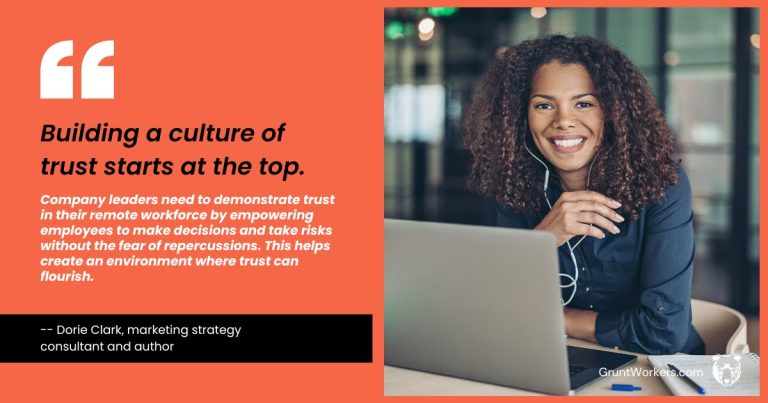 Building a culture of trust starts at the top quote inside image