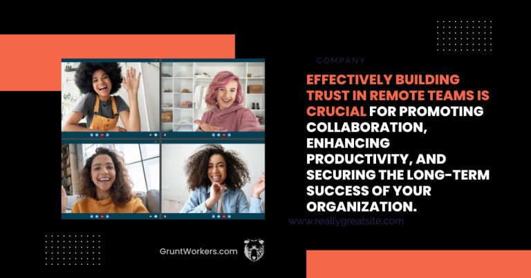 Effectively building trust in remote teams is crucial quote inside image