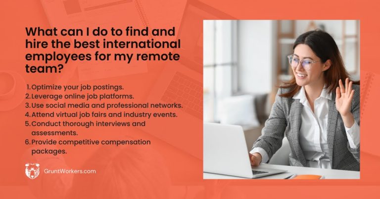 What can I do to find and hire the best international employees for my remote team quote inside image