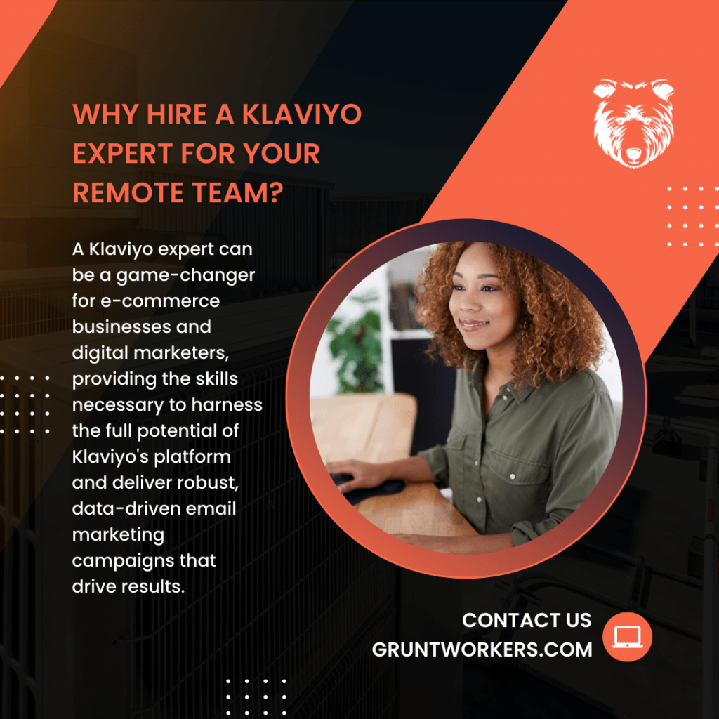 A Klaviyo expert can be a game-changer for e-commerce businesses and digital marketers, providing the skills necessary to harness the full potential of Klaviyo's platform and deliver robust, data-driven email marketing campaigns that drive results, text in image