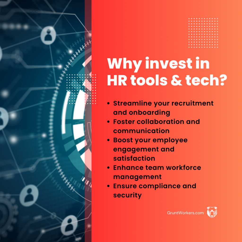 Why invest in HR tools and tech text in image